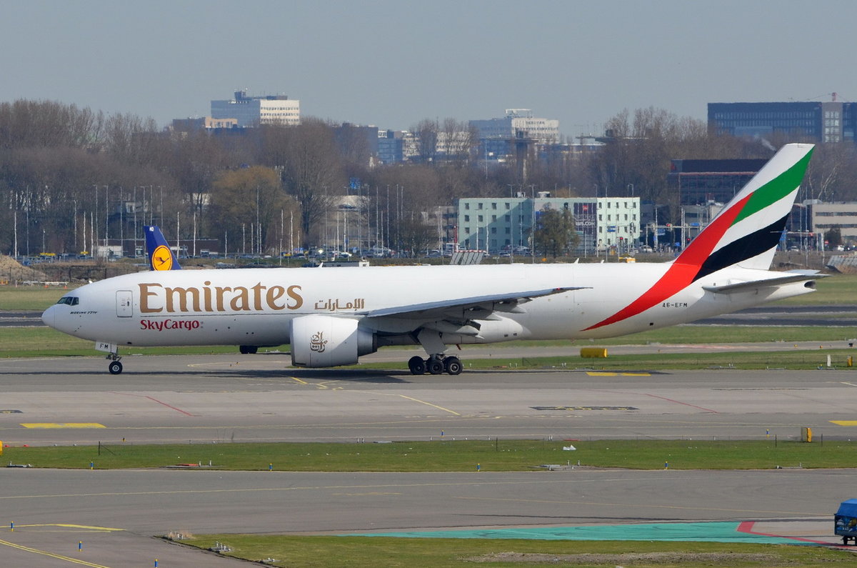 A6-EFM Emirates Sky Cargo Boeing 777-F1H  , AMS , 12.03.2017