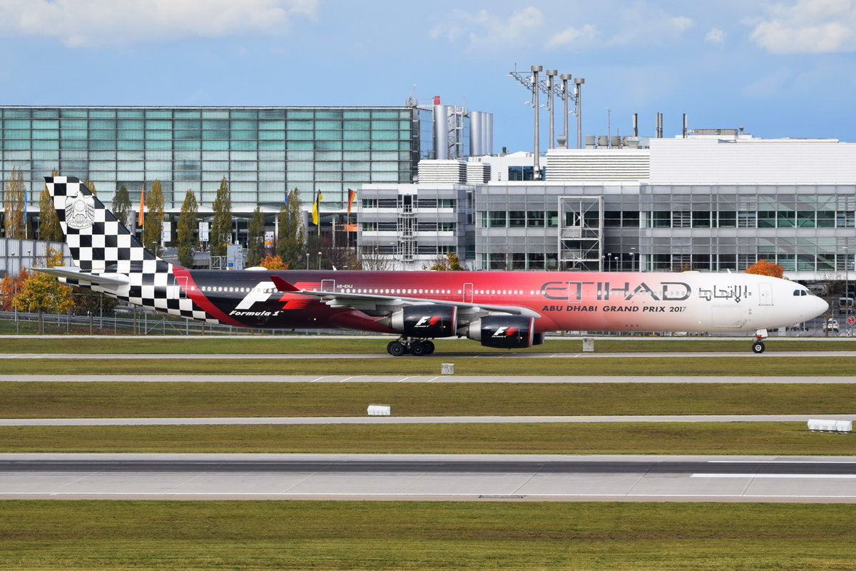 A6-EHJ Etihad Airways Airbus A340-642  , MUC , 22.10.2017