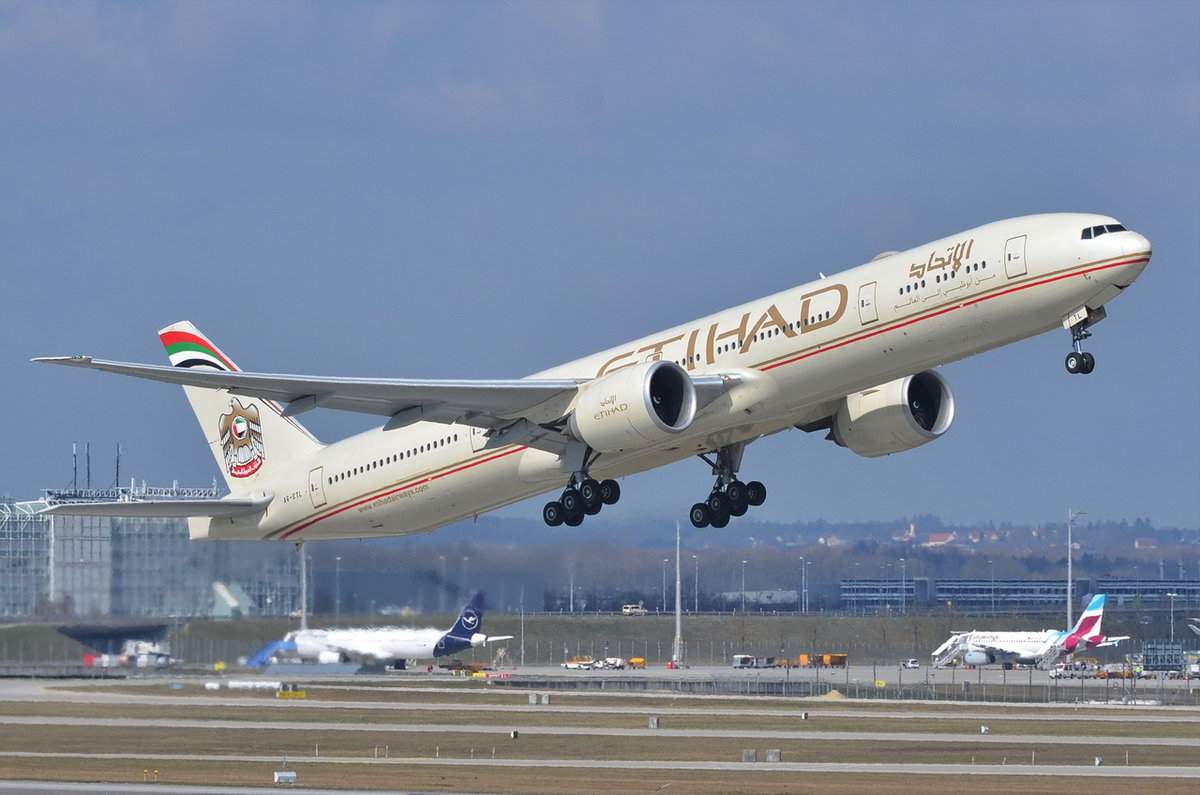 A6-ETL Etihad Airways Boeing 777-3FX(ER)  , MUC , 29.03.2019