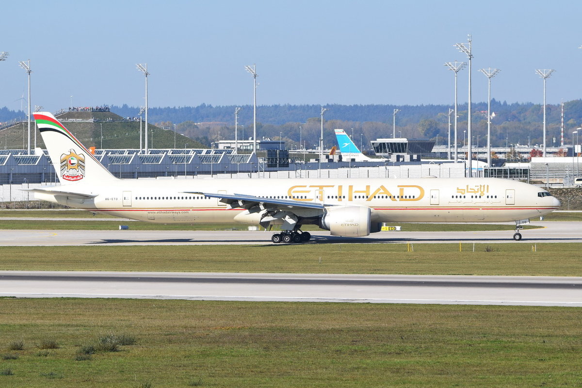 A6-ETO Etihad Airways Boeing 777-3FX(ER) , 14.10.2018 , MUC , 