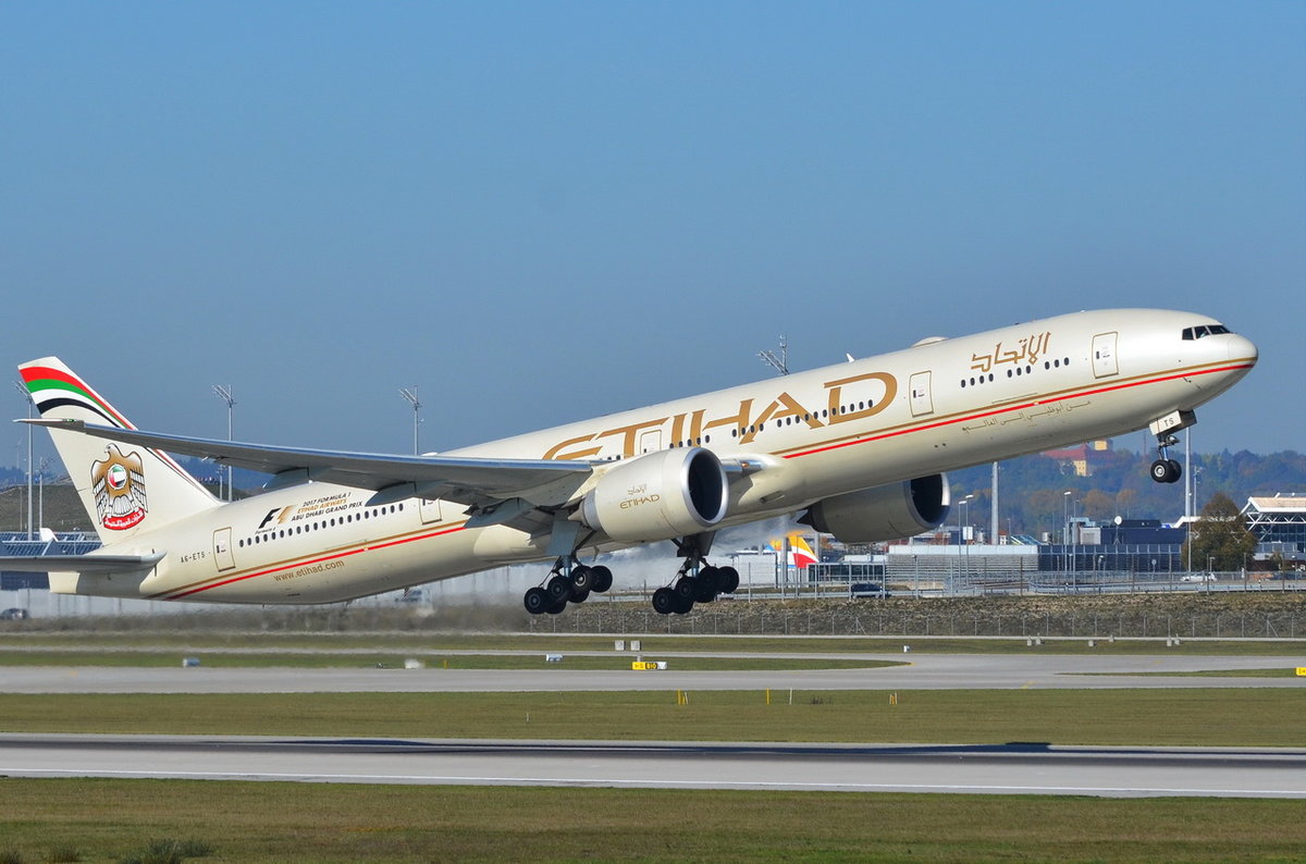 A6-ETS Etihad Airways Boeing 777-3FX(ER) , 14.10.2018 , MUC