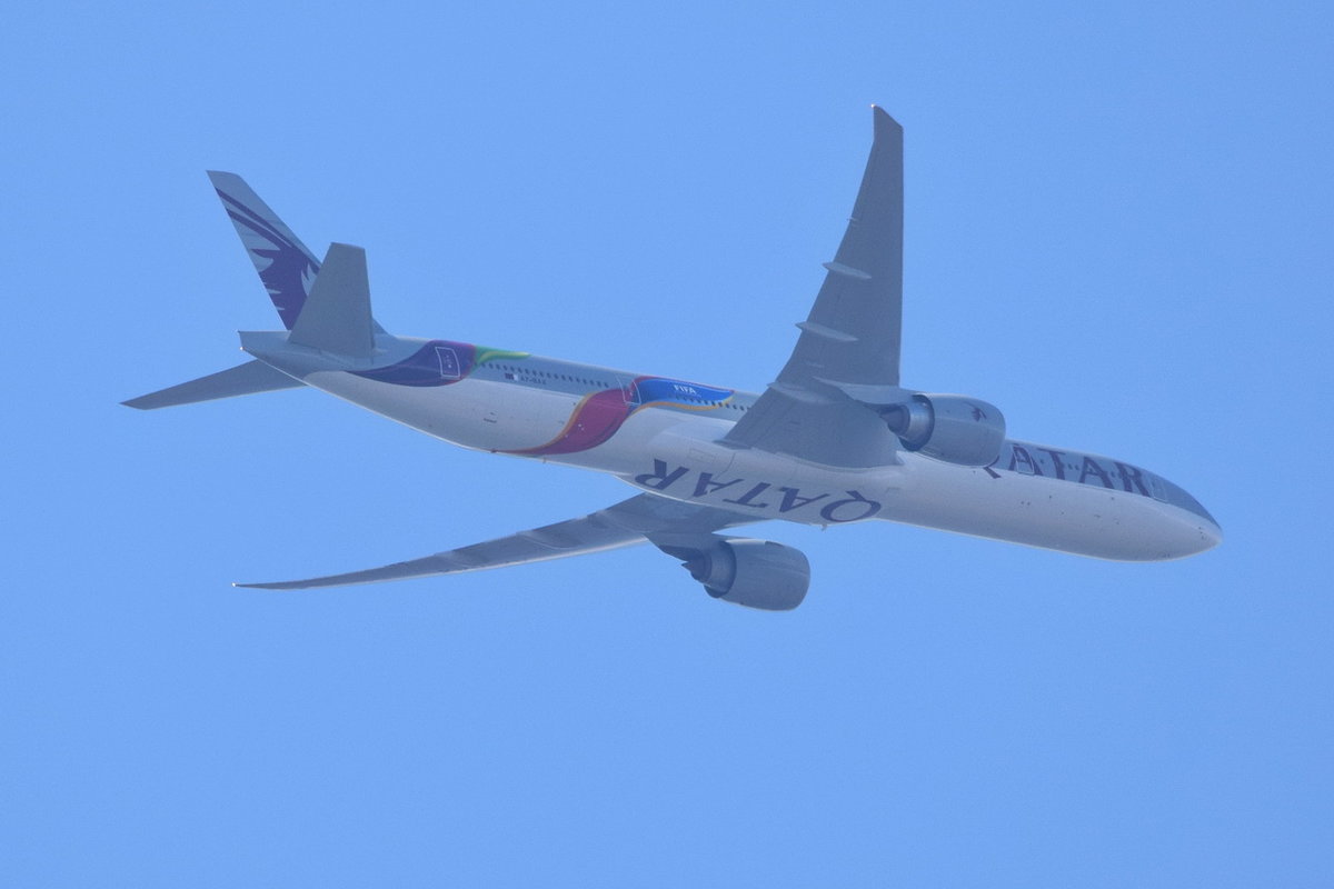 A7-BAX Qatar Airways Boeing 777-3DZ(ER) , 27.07.2019 , Anflug Tegel