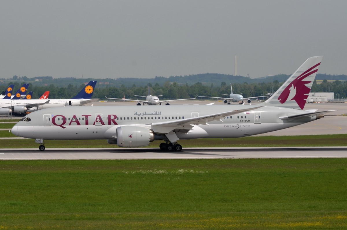A7-BCR Qatar Airways Boeing 787-8 Dreamliner  gelandet in München  12.05.2015
