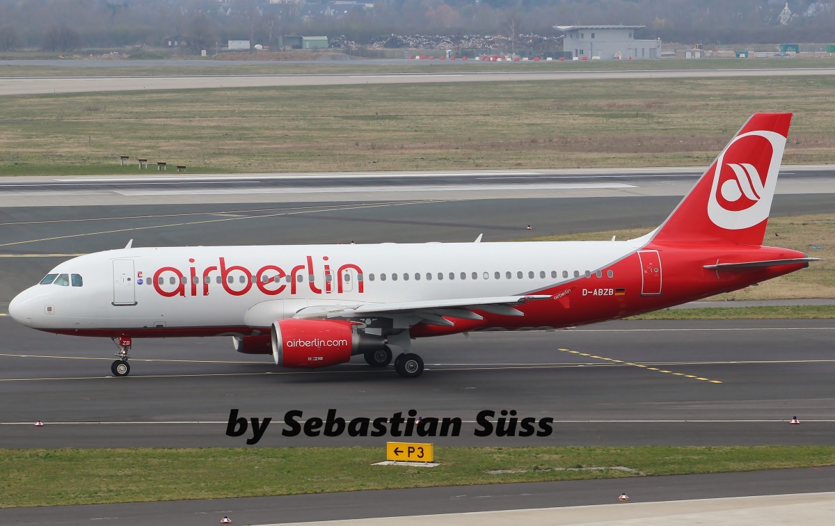 AB A320 D-ABZB at Dusseldorf. 6.4.15