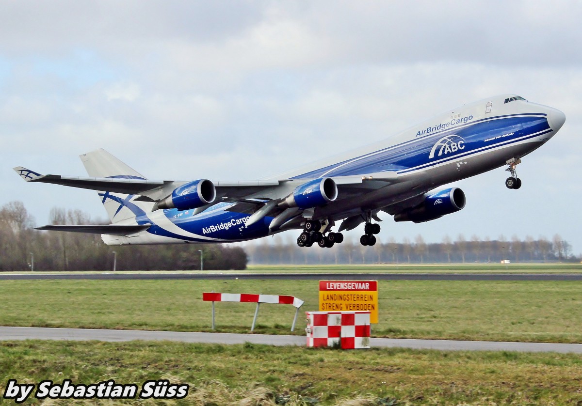 ABC B747-400F VQ-BWW @ Amsterdam Airport Schiphol. 17.5.15