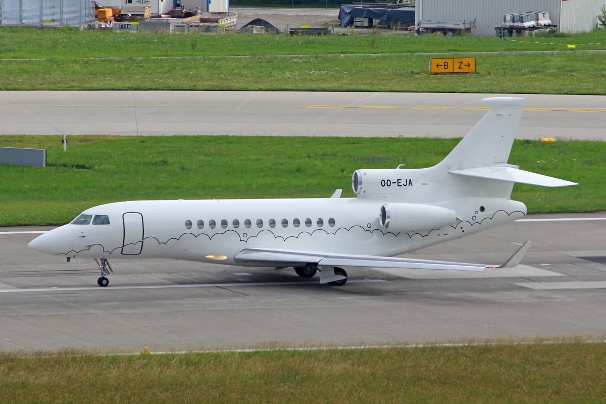 Abelag Aviation,  OO-EJA, Dassault Falcon 7X, 19.Juni 2015, ZRH Zürich, Switzerland.