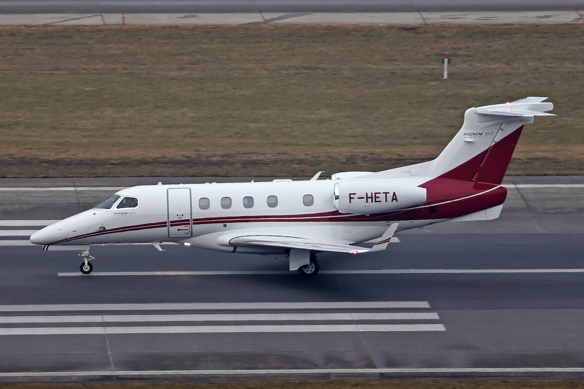 ADM Aviation, F-HETA, Embraer EMB-505 Phenom 300E, msn: 50500899, 23.Januar 2026, ZRH Zürich, Switzerland.