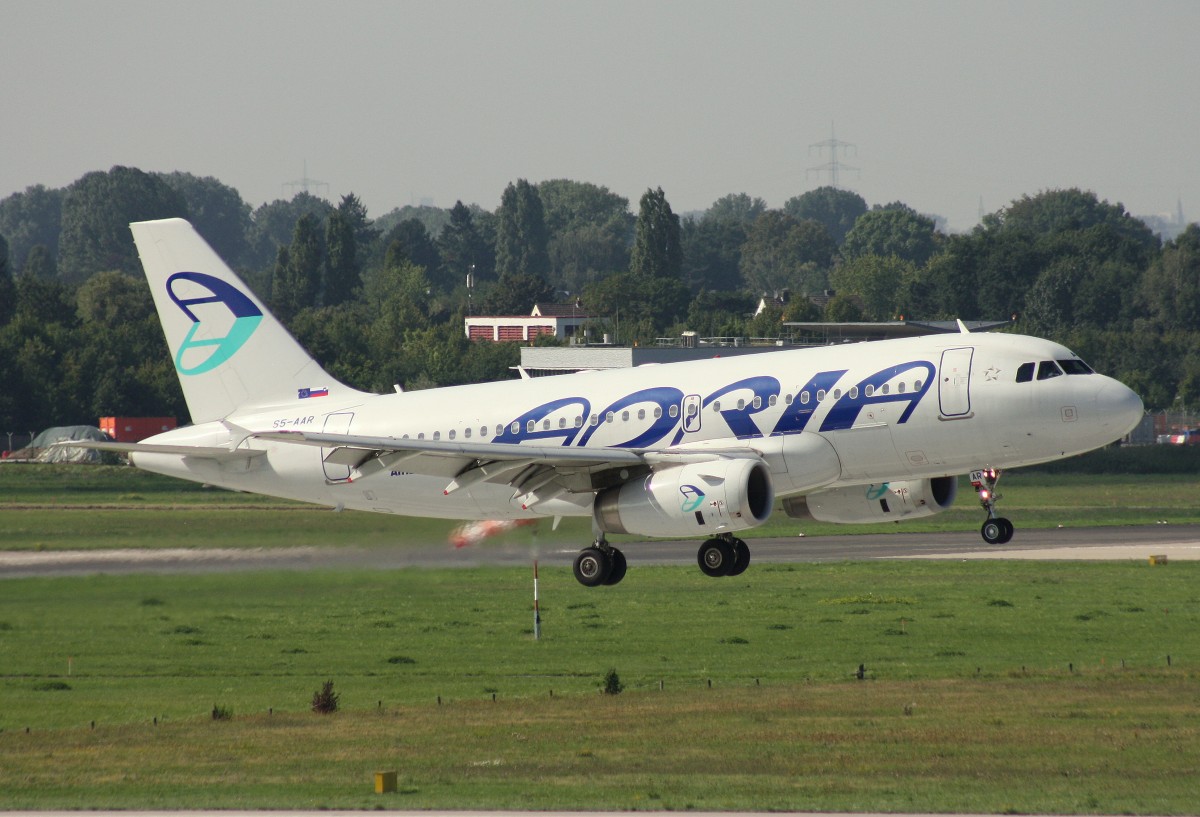 Adria Airways, S5-AAR,(c/n 4301), Airbus A 319-132, 09.09.2015, DUS-EDDL, Düsseldorf, Germany 