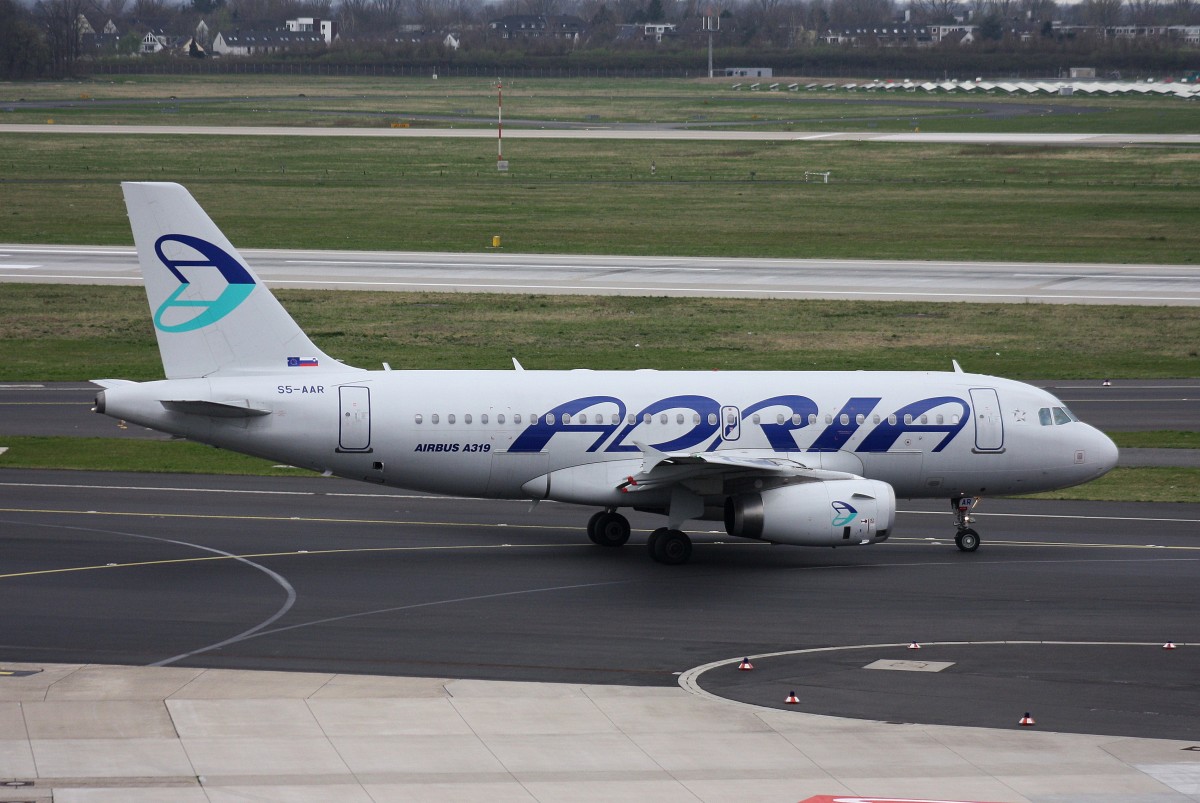 ADRIA Airways,S5-AAR,(c/n 4301).Airbus A319-132,11.04.2015,DUS-EDDL,Düsseldorf,Germany