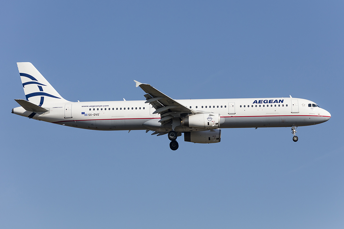 Aegaen Airlines, SX-DVO, Airbus, A321-232, 07.04.2018, FRA, Frankfurt, Germany 



