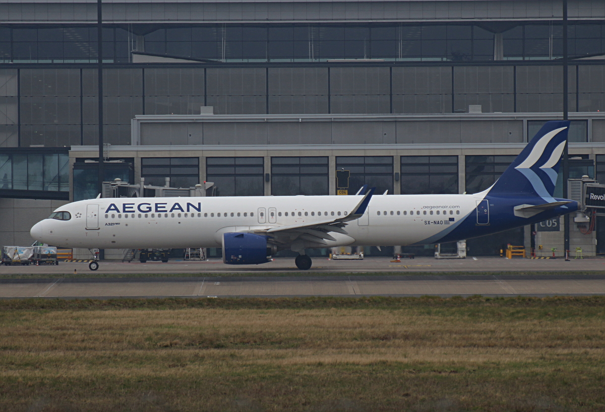 Aegean, Airbus A 321-271NX, SX-NAO, BER, 12.04.2026