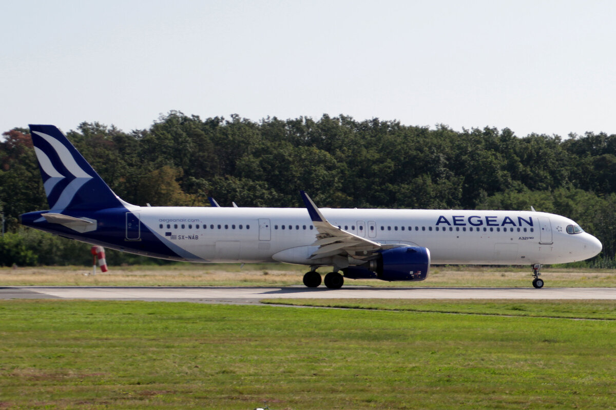Aegean Airlines (A3-AEE), SX-NAB, Airbus, A 321-271 NX ~ neue A3-Lkrg., 15.09.2023, EDDF-FRA, Frankfurt, Germany