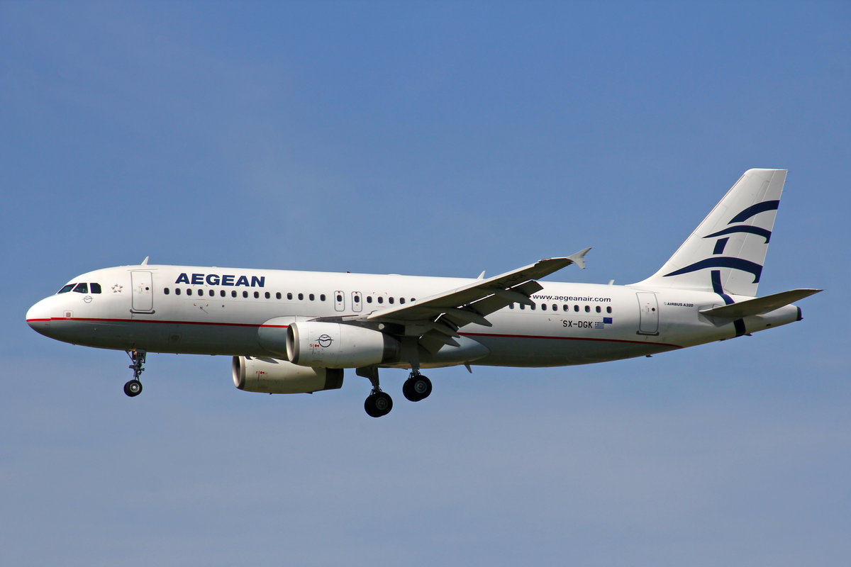 Aegean Airlines, SX-DGK, Airbus A320-232, msn: 3748, 01.August 2019, ZRH Zürich, Switzerland.