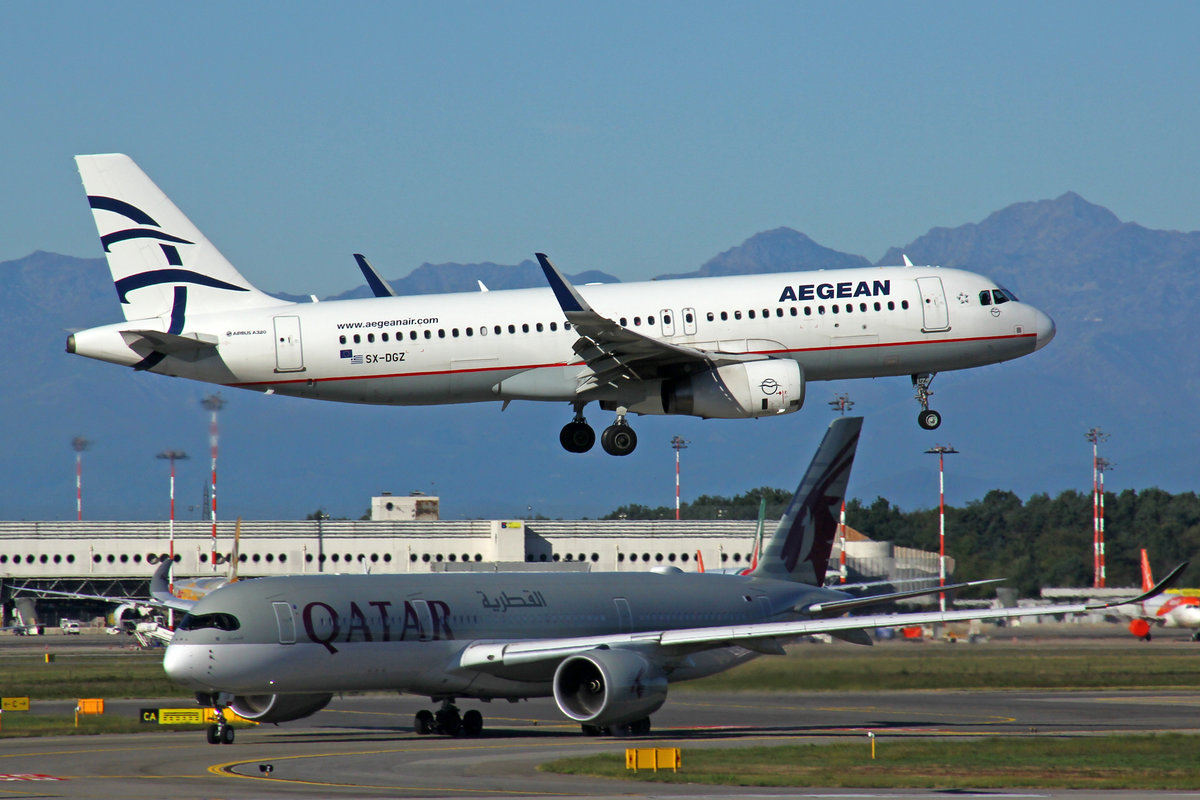Aegean Airlines, SX-DGZ, Airbus A320-232, msn: 6643, 28.September 2020, MXP Milano-Malpensa, Italy.