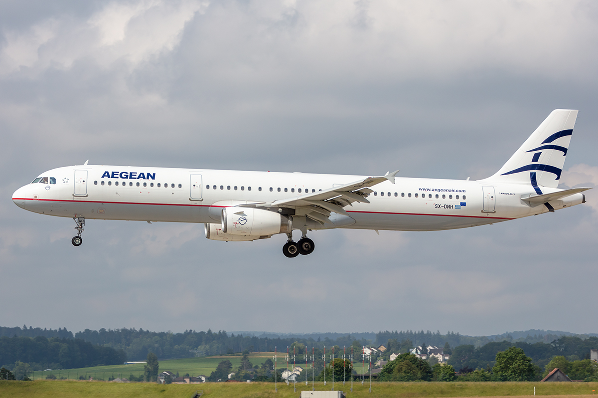 Aegean Airlines, SX-DNH, Airbus, A321-231, 26.06.2021, ZRH, Zürich, Switzerland