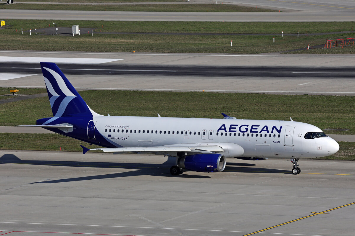 Aegean Airlines, SX-DVX, Airbus A321-232, msn: 3829, 03.April 2026, ZRH Zürich, Switzerland.