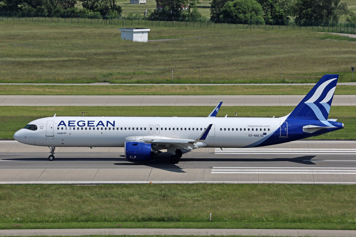 Aegean Airlines, SX-NAE, Airbus A321-271NX, msn: 10704, 29.Mai 2023, ZRH Zürich, Switzerland.