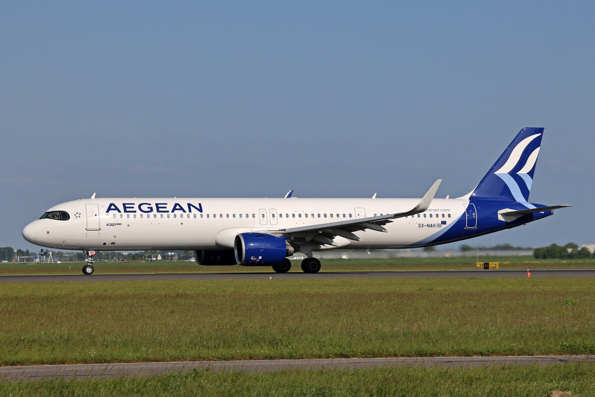 Aegean Airlines, SX-NAH, Airbus A321-271NX, msn: 10844, 19.Mai 2023, AMS Amsterdam, Netherlands.