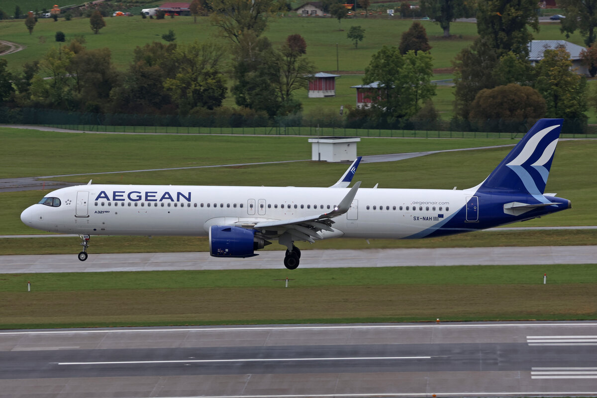Aegean Airlines, SX-NAH, Airbus A321-271NX, msn: 10844, 14.Oktober 2023, ZRH Zürich, Switzerland.
