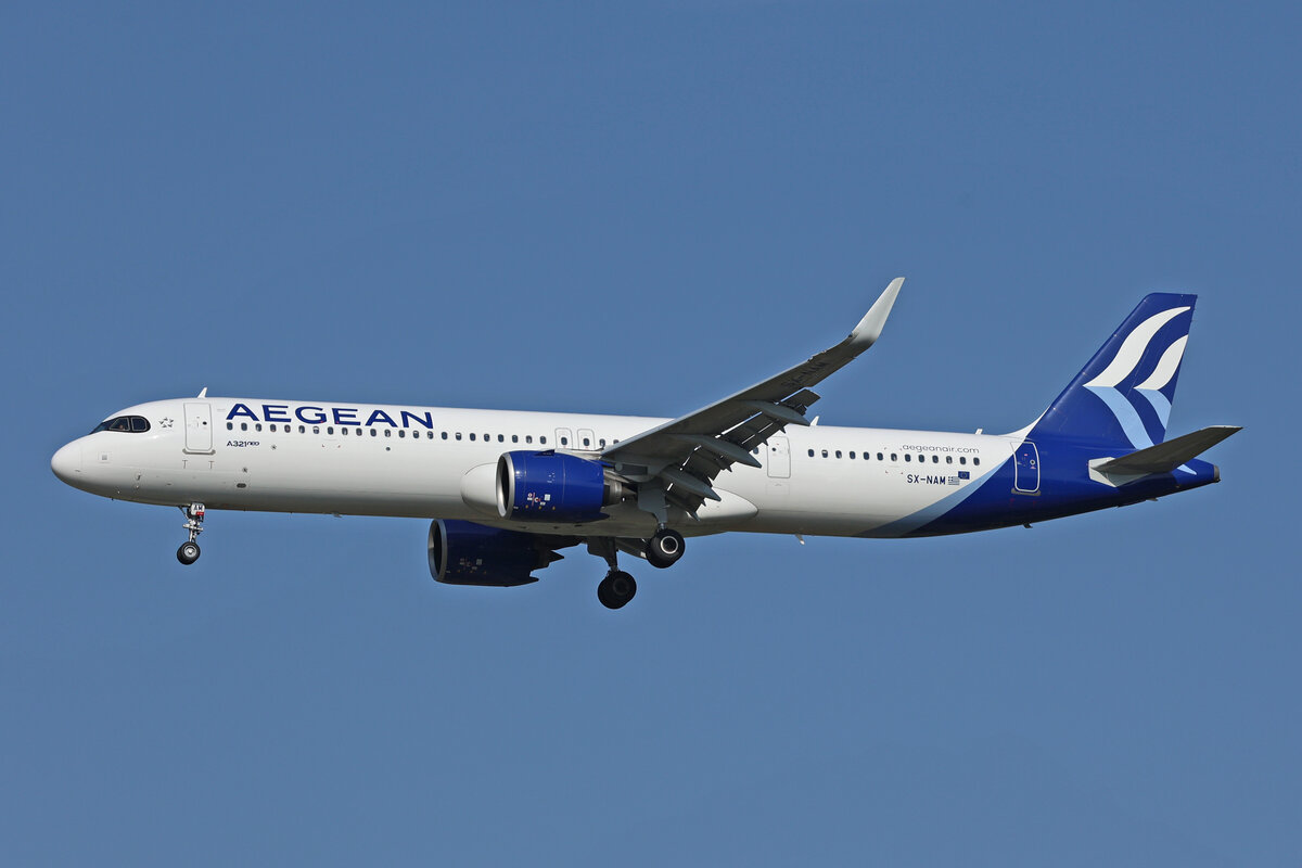 Aegean Airlines, SX-NAM, Airbus A321-271NX, msn: 11085, 11.Juli 2023, MXP Milano Malpensa, Italy.
