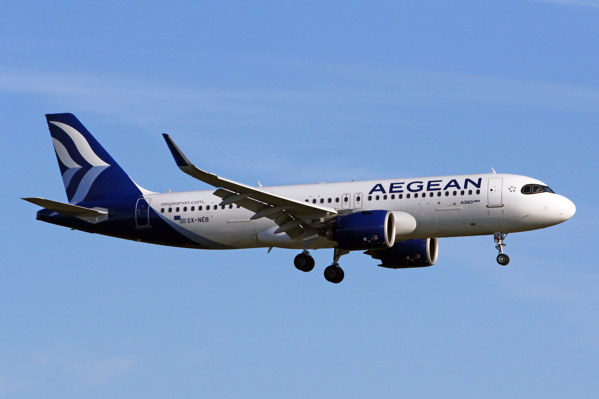 Aegean Airlines, SX-NEB, Airbus A320-271N, msn: 9514, 14.November 2020, ZRH Zürich, Switzerland.