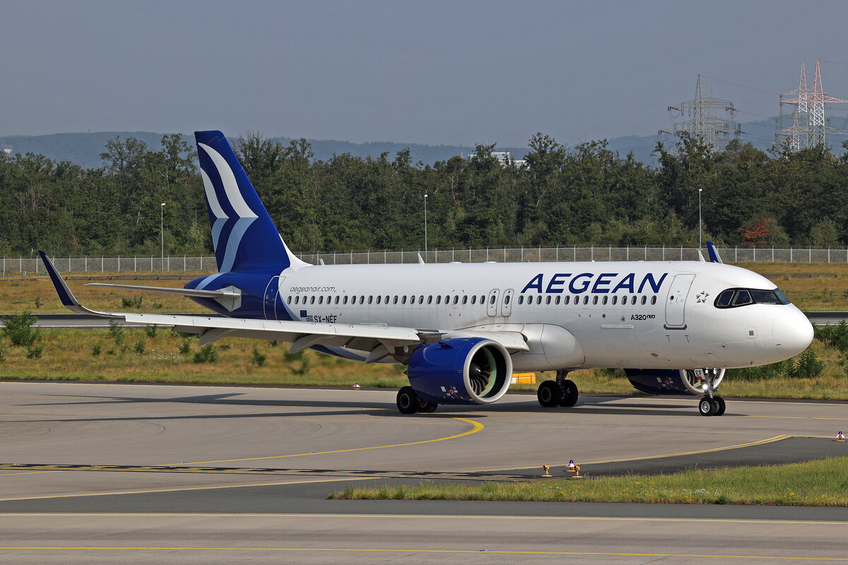 Aegean Airlines, SX-NEF, Airbus A320-271N, msn: 11013, 15.August 2025, FRA Frankfurt, Germany.