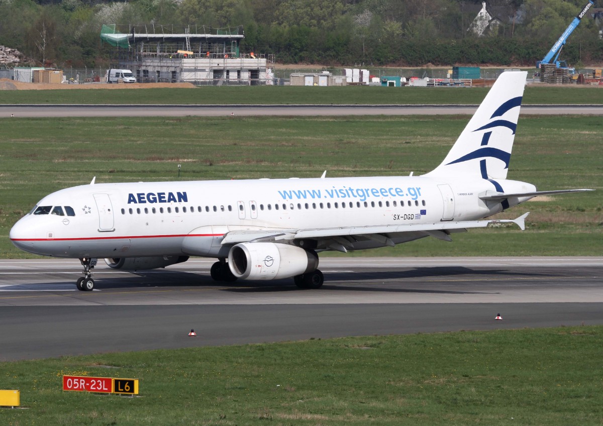 Aegean, SX-DGD, Airbus, A 320-200 (visitgreece.gr - Sticker), 02.04.2014, DUS-EDDL, Dsseldorf, Germany 