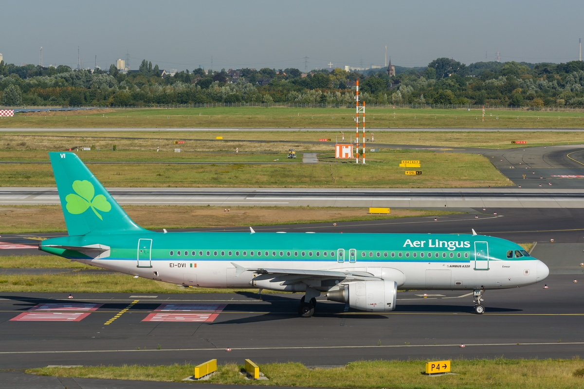Aer Lingus Airbus A320-214 EI-DVI am 28.08.2016 in Düsseldorf.
