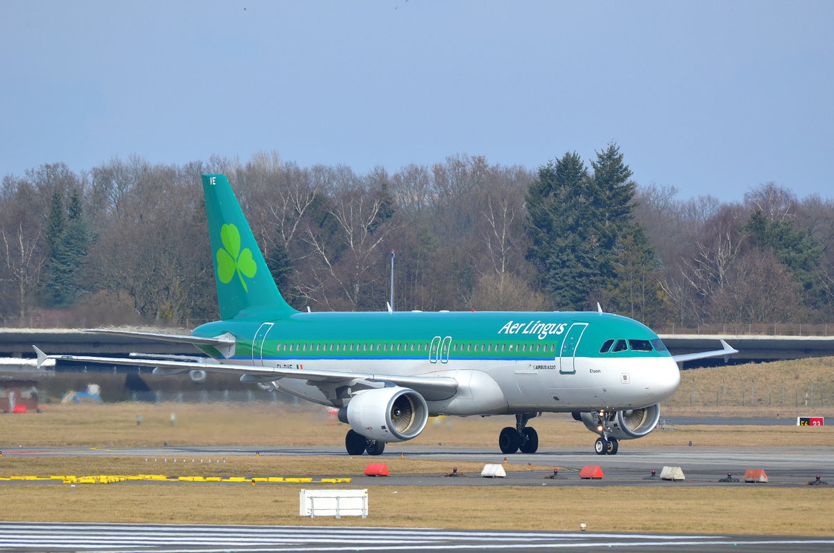 Aer Lingus Airbus A320 EI-DVE Etaoin am 11.03.18 am Airport Hamburg Helmut Schmidt aufgenommen