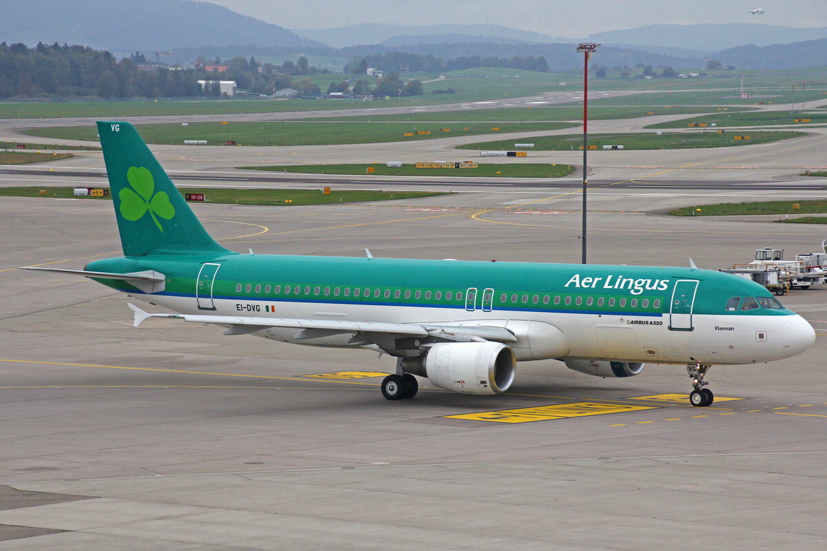 Aer Lingus, EI-DVG, Airbus A320-214, msn: 3318,  St. Flannan , 10.Oktober 2022, ZRH Zürich, Switzerland.