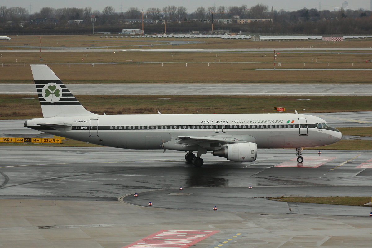 Aer Lingus, EI-DVM, (c/n 4634),Airbus A 320-214, 22.02.2017,DUS-EDDL, Düsseldorf, Germany (Retro livery & Name: St.Colman) 