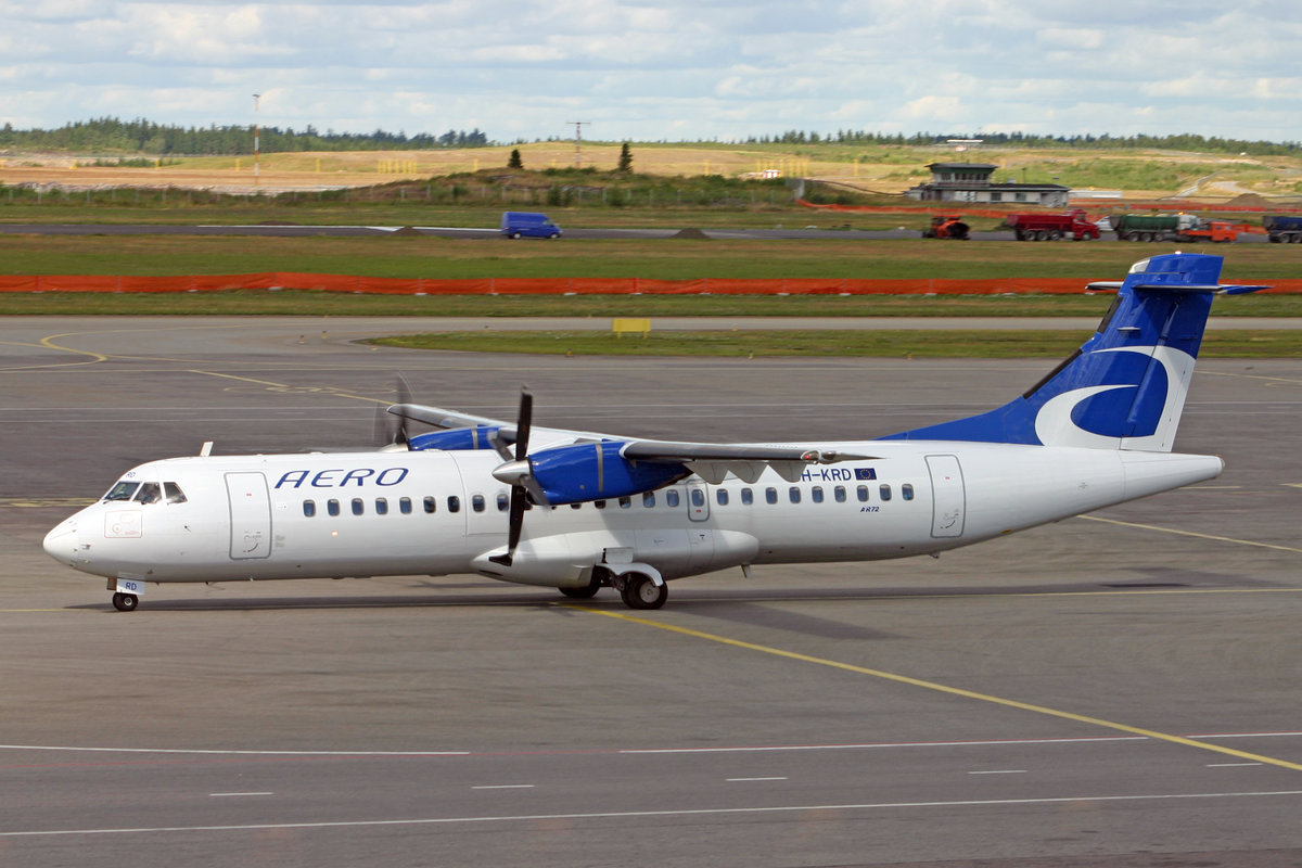 Aero Airlines, OH-KRD, ATR 72-201, msn: 162, 28.Juli 2005, HEL Helsinki, Finnland.