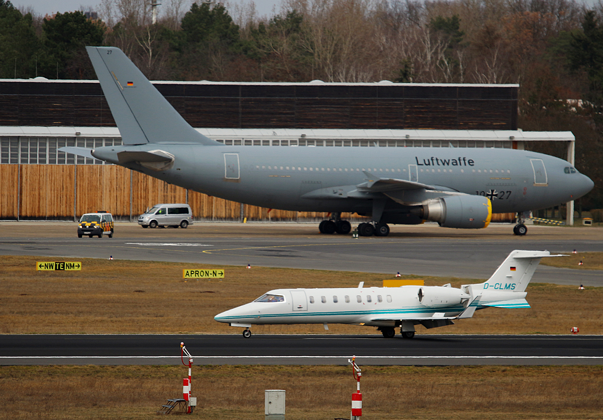 Aero Dienst Learjet 45. D-CLMS, Germany Air Force, Airbus A 310-304(MRTT), 10+27, TXL, 16.03.2017