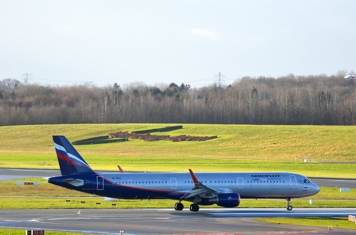 Aeroflot Airbus A321 VP-BAZ Y.Levitan (Juri Borissowitsch Lewitan war ein sowjetischer Radiosprecher.Er kündigte im Radio unter anderem den Beginn und das Ende des Deutsch-Sowjetischen Krieges,den Tod von Josef Stalin und ebenso den ersten bemannten Raumflug von Juri Gagarin im Jahre 1961 an) beim Start am Flughafen Hamburg Fuhlsbüttel am 04.12.17