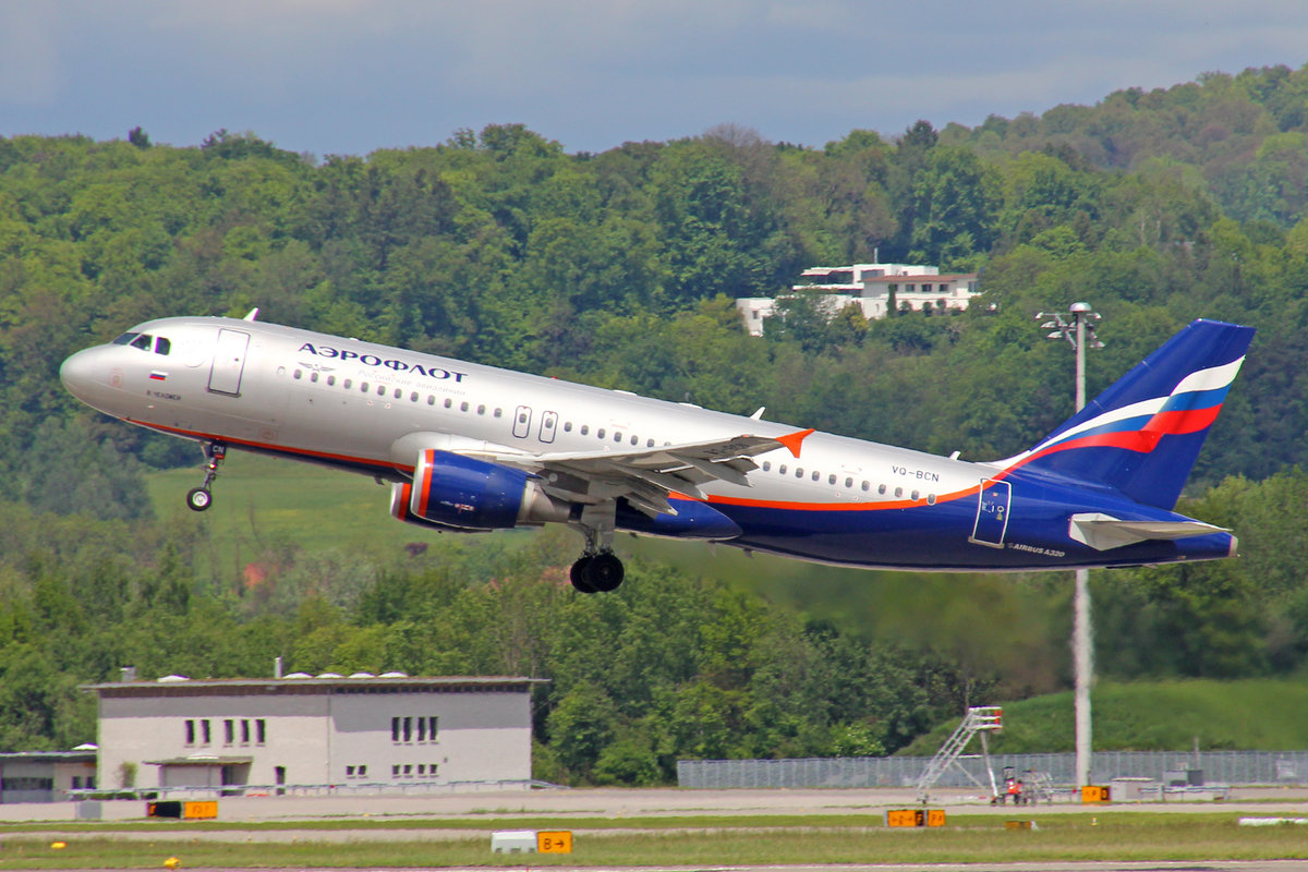 Aeroflot Russian Airlines, VP-BCN, Airbus A320-214,  V. Chelomey , 13.Mai 2017, ZRH Zürich, Switzerland.