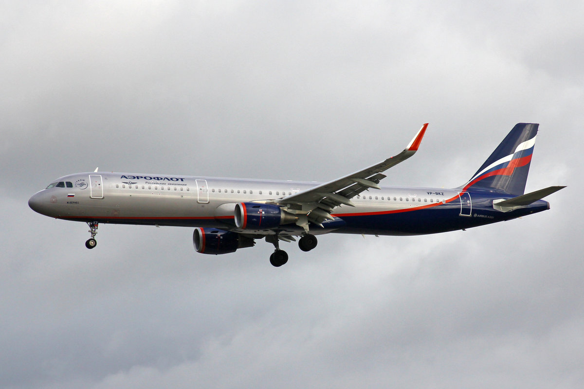 Aeroflot Russian Airlines, VP-BKZ, Airbus A321-211, msn: 8205,  Mark Bernes , 28.September 2019, FRA Frankfurt, Germany.
