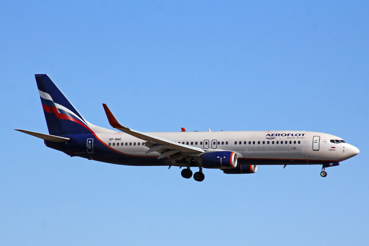 Aeroflot Russian Airlines, VP-BNC, Boeing 737-8LJ, msn: 41234/6543,  Valentin Serov , 27.Februar 2022, ZRH Zürich, Switzerland.