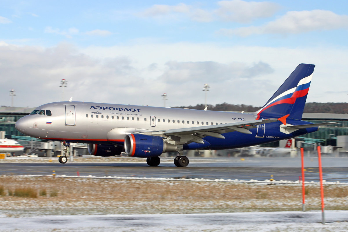 Aeroflot Russian Airlines, VP-BWG, Airbus A319-111, msn: 2093,  Alexander Aleksandrov , 24.Januar 2005, ZRH Zürich, Switzerland.