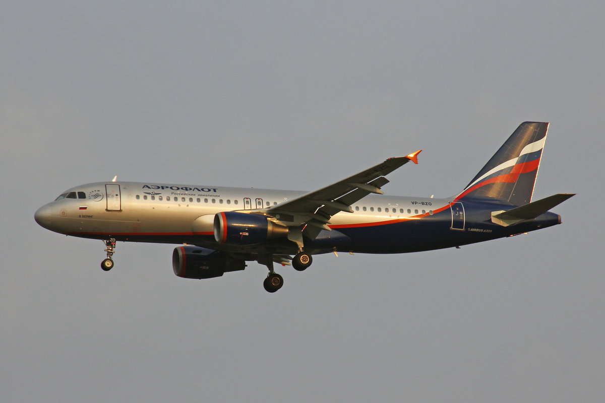 Aeroflot Russian Airlines, VP-BZO, Airbus A320-214, msn: 3574,  Vitus Bering , 15.Oktober 2018, MXP Milano-Malpensa, Italy.