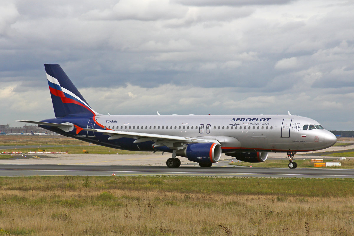 Aeroflot Russian Airlines, VQ-BHN, Airbus A320-214, msn: 4498,  N.Lobachevsky , 28.September 2019, FRA Frankfurt, Germany.