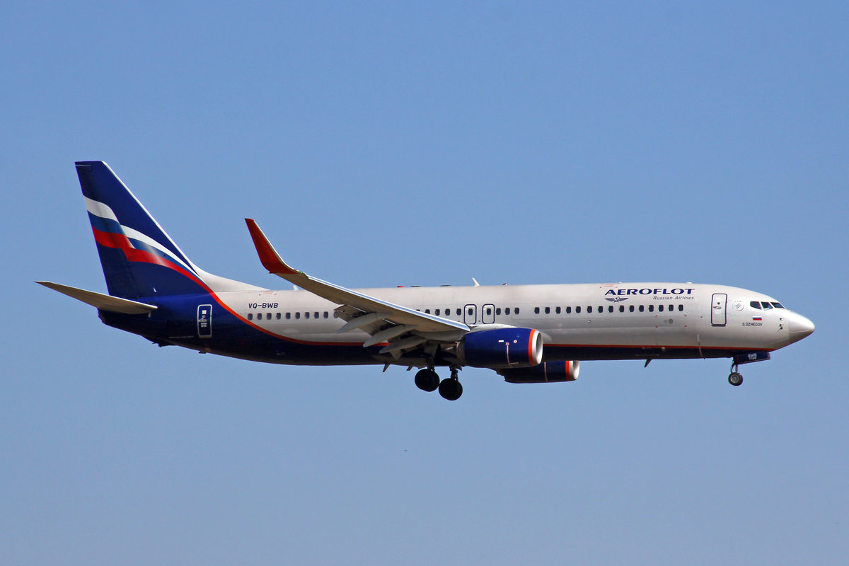 Aeroflot Russian Airlines, VQ-BWB, Boeing 737-8LJ, msn: 41209/5468,  S. Ozhegov , 24.März 2018, ZRH Zürich, Switzerland.