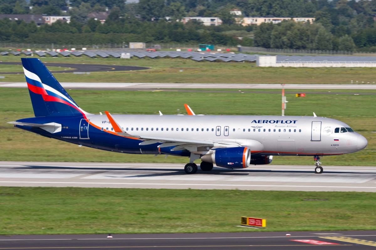 Aeroflot (SU-AFL), VP-BLP  A.Popov , Airbus, A 320-214 sl, 22.08.2015, DUS-EDDL, Düsseldorf, Germany