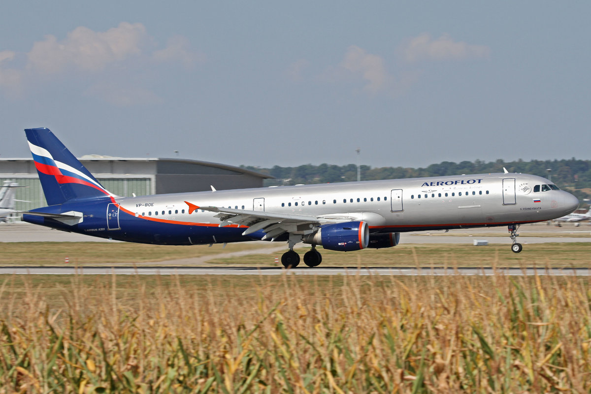 Aeroflot (SU-AFL), VP-BOE  G.Vishnevskaya , Airbus, A 321-211, 10.09.2016, EDDS-STR, Stuttgart, Germany 