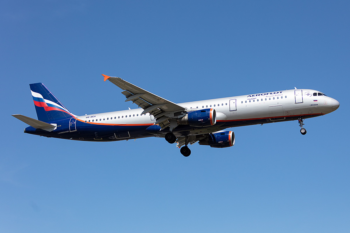 Aeroflot, VP-BEA, Airbus, A321-211, 01.08.2019, GVA, Geneve, Switzerland


