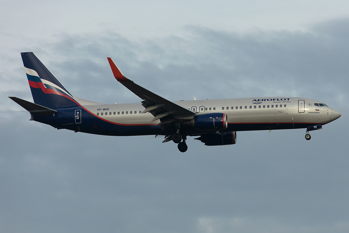 Aeroflot, VP-BKE, Boeing, B737-8LJ, 24.11.2019, FRA, Frankfurt, Germany




