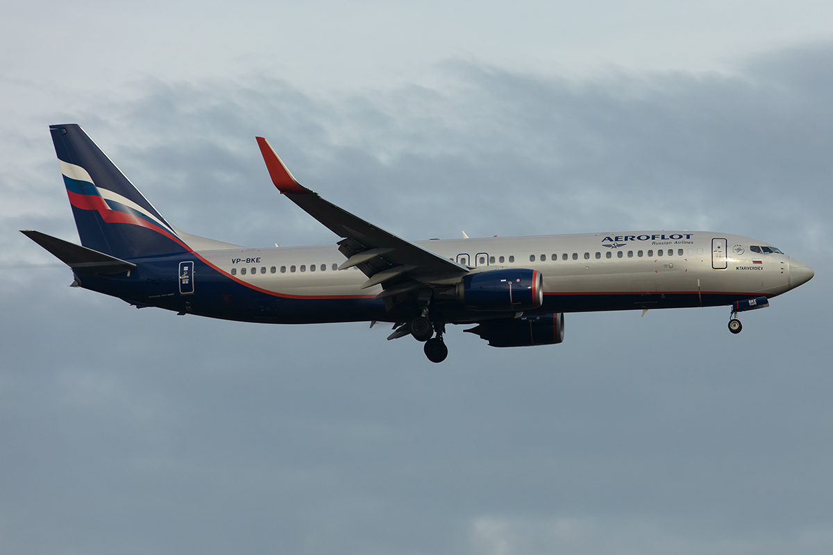 Aeroflot, VP-BKE, Boeing, B737-8LJ, 24.11.2019, FRA, Frankfurt, Germany



