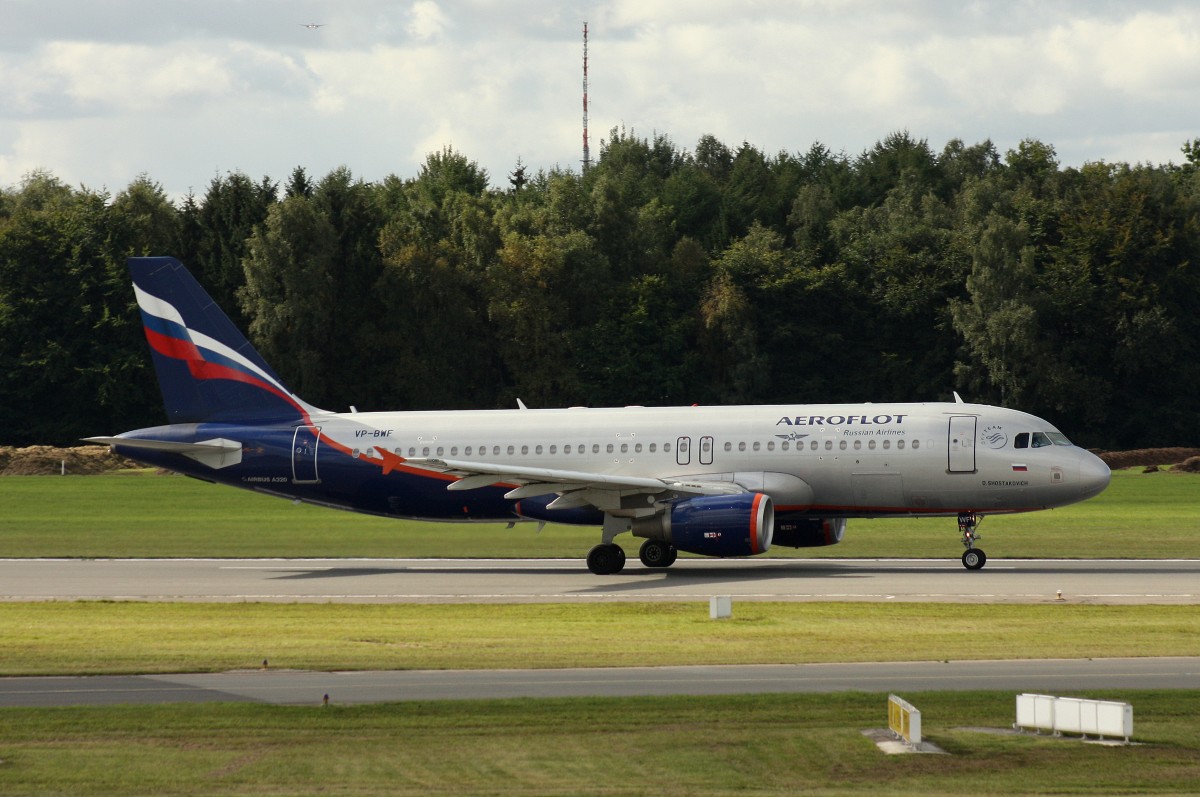 Aeroflot, VP-BWF,(c/n 2144),Airbus A 320-214, 27.09.2015, HAM-EDDH, Hamburg,Germany (Taufname :D.Shastakovich)
