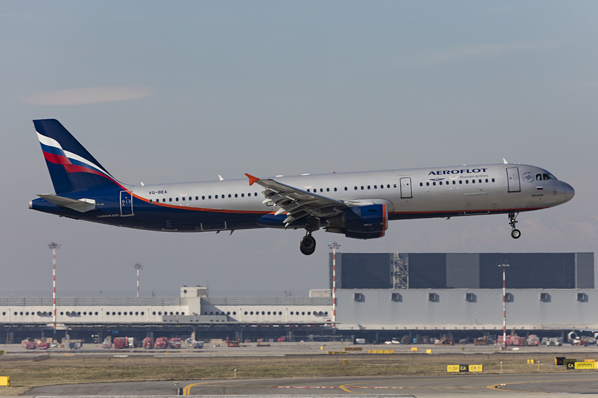 Aeroflot, VQ-BEA, Airbus, A321-211, 26.02.2017, MXP, Mailand, Italy 




