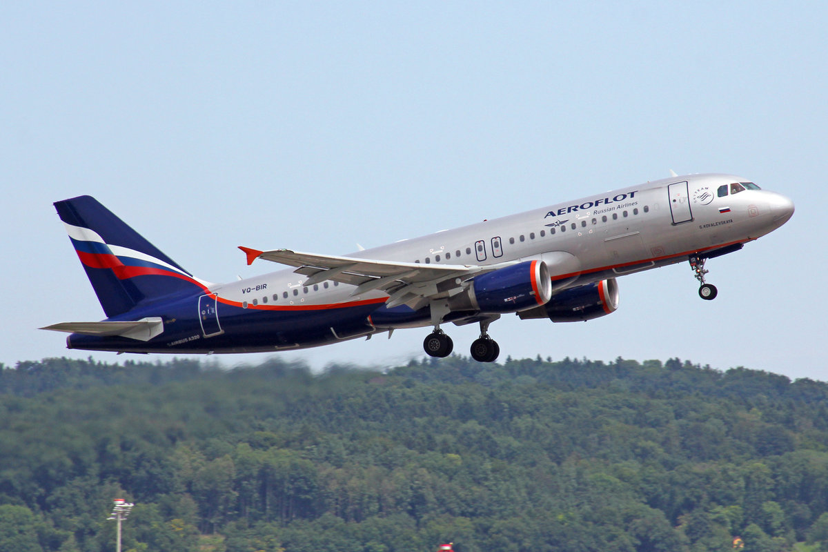 Aeroflot, VQ-BIR, Airbus A320-214,  S.Kovalevskaya , 21.Juli 2017, ZRH Zürich, Switzerland.