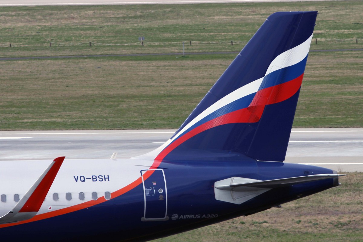 Aeroflot, VQ-BSH  P. Beliaev , Airbus, A 320-214 sl (Seitenleitwerk/Tail), 03.04.2015, DUS-EDDL, Dsseldorf, Germany